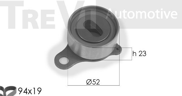 TREVI AUTOMOTIVE Комплект ремня ГРМ KD1136